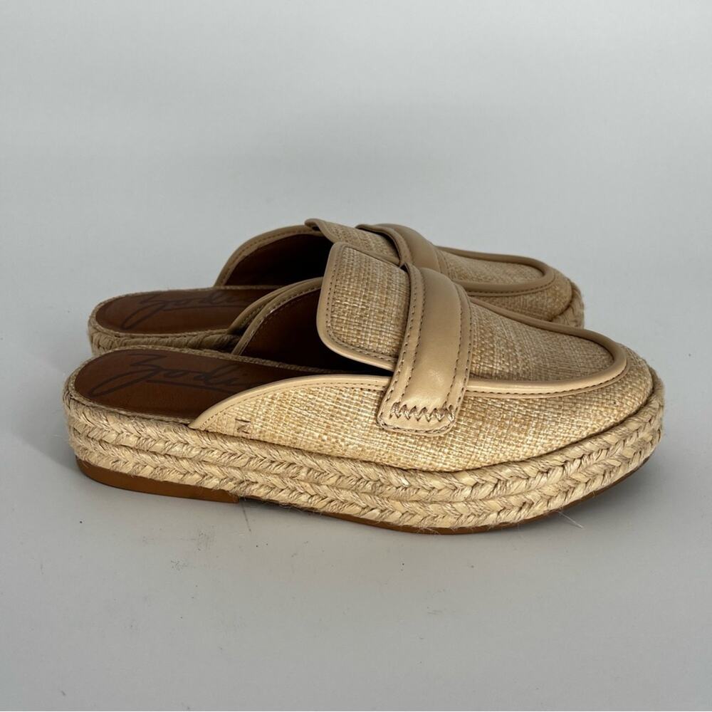 Zodiac Gizelle Espadrille Platform Mules natural beige NWOB - 10 - Picture 8 of 11
